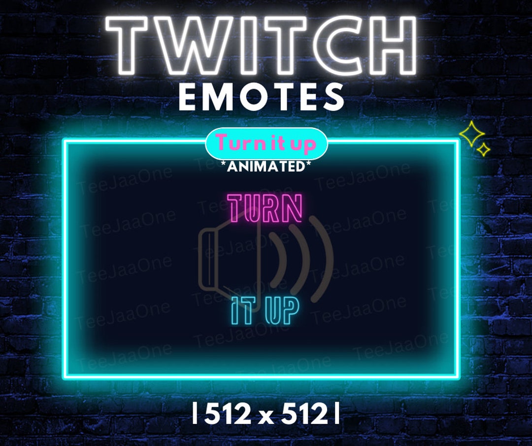 Twitch Animated Emote / Turn It up / Speaker / Music / Gamer / Streamer ...