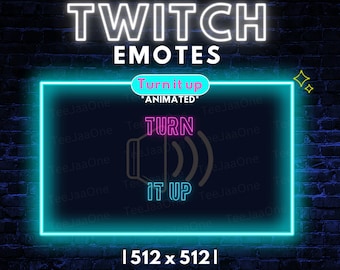 Twitch Animated Emote / Turn it up / Speaker / Music / Gamer / Streamer / Streamer Graphics