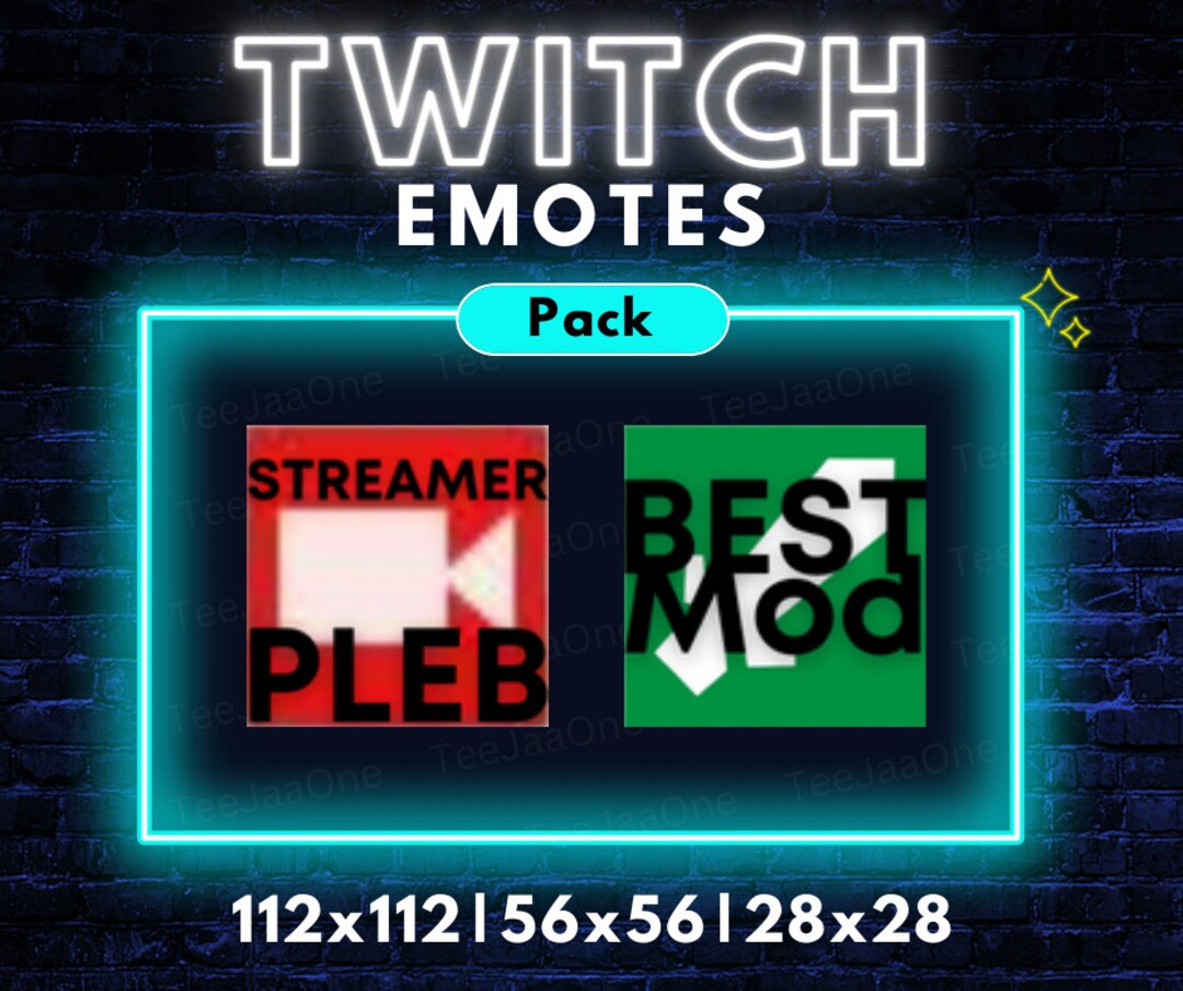 Twitch Emote Pack / Best Mod / Streamer Pleb / Funny / Gamer / Streamer