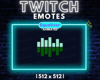 Twitch Animated Emote / Equalizer / Rainbow / Music / Gamer / Streamer / Streamer Graphics