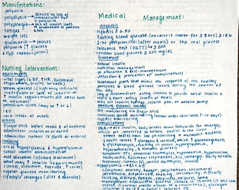 Type 1 Diabetes Mellitus - Nursing School Notes