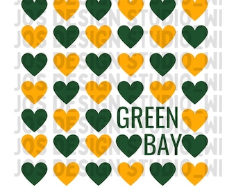 Green Bay Quadratisches Herz Design