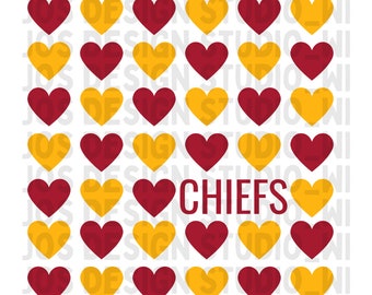 Kansas City Chiefs Square Herz Design