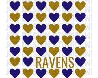 Baltimore Ravens quadratisches Herz Design