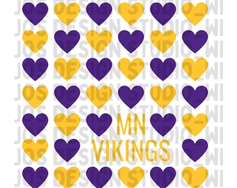 MN Vikings Quadratisches Herz Design