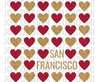 San Francisco 49ers Square Herz Design