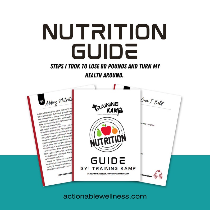 Training Kamp Nutrition Guide Etsy