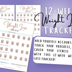 12 Week Weight Loss Tracker Printable