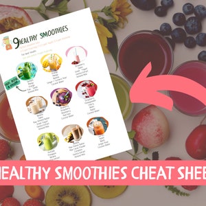 Healthy Smoothie Cheat Sheet Printable