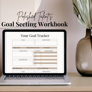 2024 Goal Setting Workbook | Career Goals | Goals Worksheet | SMART Goal Tracker | Canva Friendly Document | Goal Template and Printable