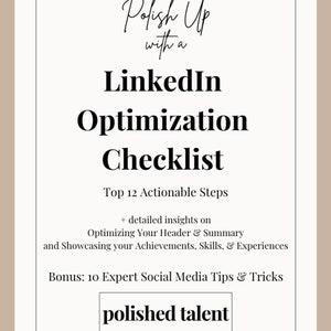 LinkedIn Profile Optimization Checklist LinkedIn HowToGuide LinkedIn Strategy & Audit LinkedIn Recommendations Professional Branding image 2