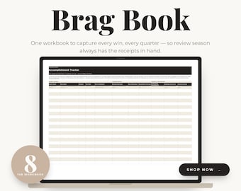 Brag Book Spreadsheet | Career Wins Tracker (Excel, Google Sheets)