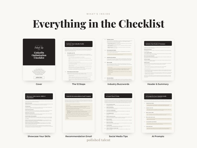 Linkedin Optimization Checklist | Profile Makeover Guide | Headline ...