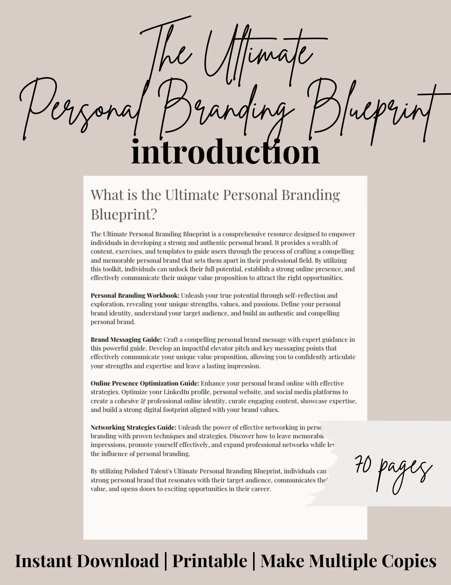 The Ultimate Personal Branding Blueprint | Brand Messaging | Online ...