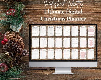 Christmas List Digital Download | Holiday Planner and Bucket List | Christmas Printable | Gift + Budget Tracker | Christmas Card Tracker