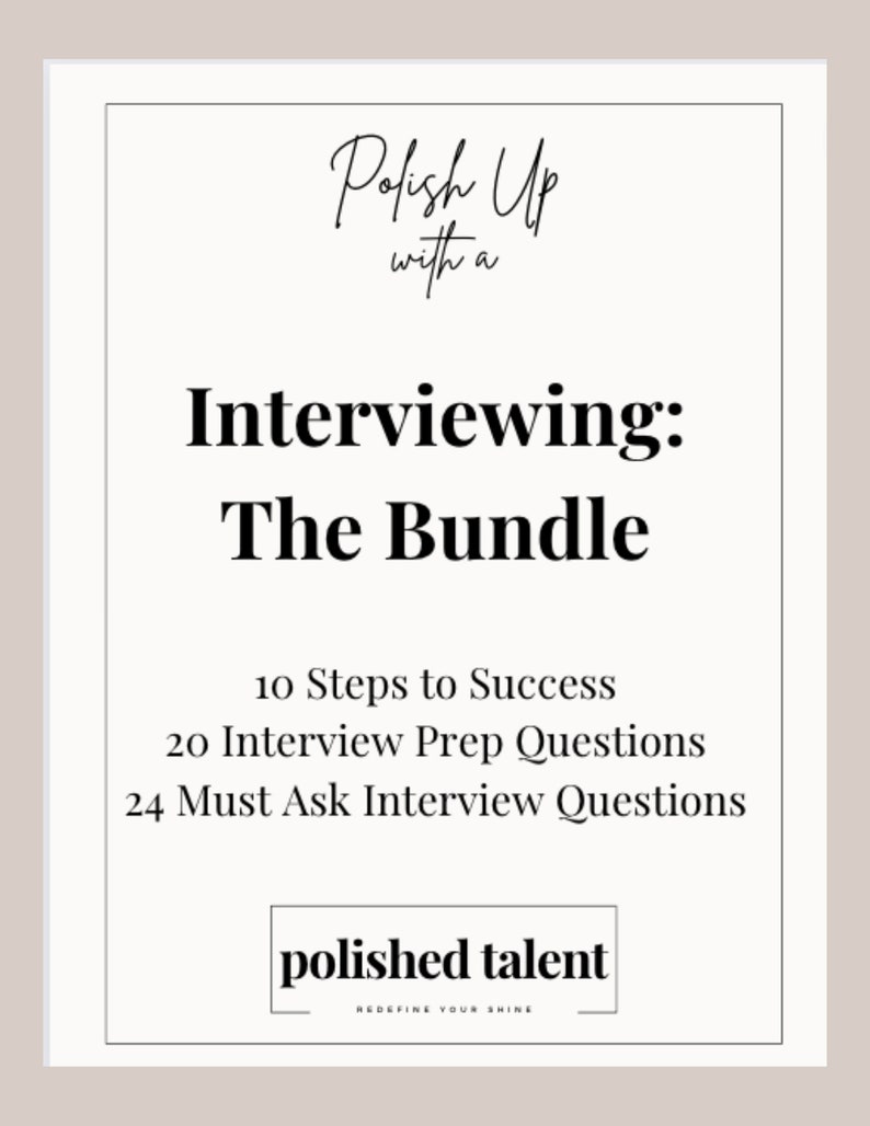 Interview Guide Bundle | Interview Steps to Success | Must Ask ...