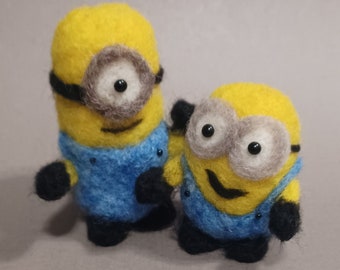 Needle Felted Minions. Despicable Me Heroes. Price includes both. Free shipping.