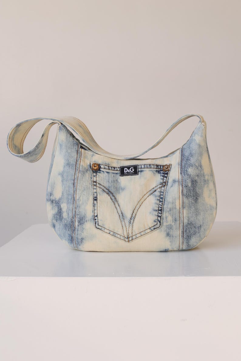 Top Vintage Sans Manches En Denim Portefeuille