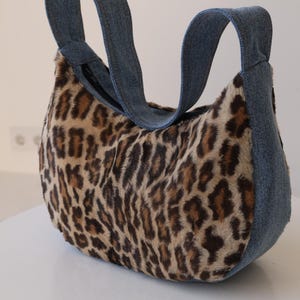 Recycled vintage denim/jeans shoulder bag