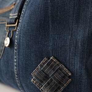 Recycled vintage denim/jeans shoulder bag image 3