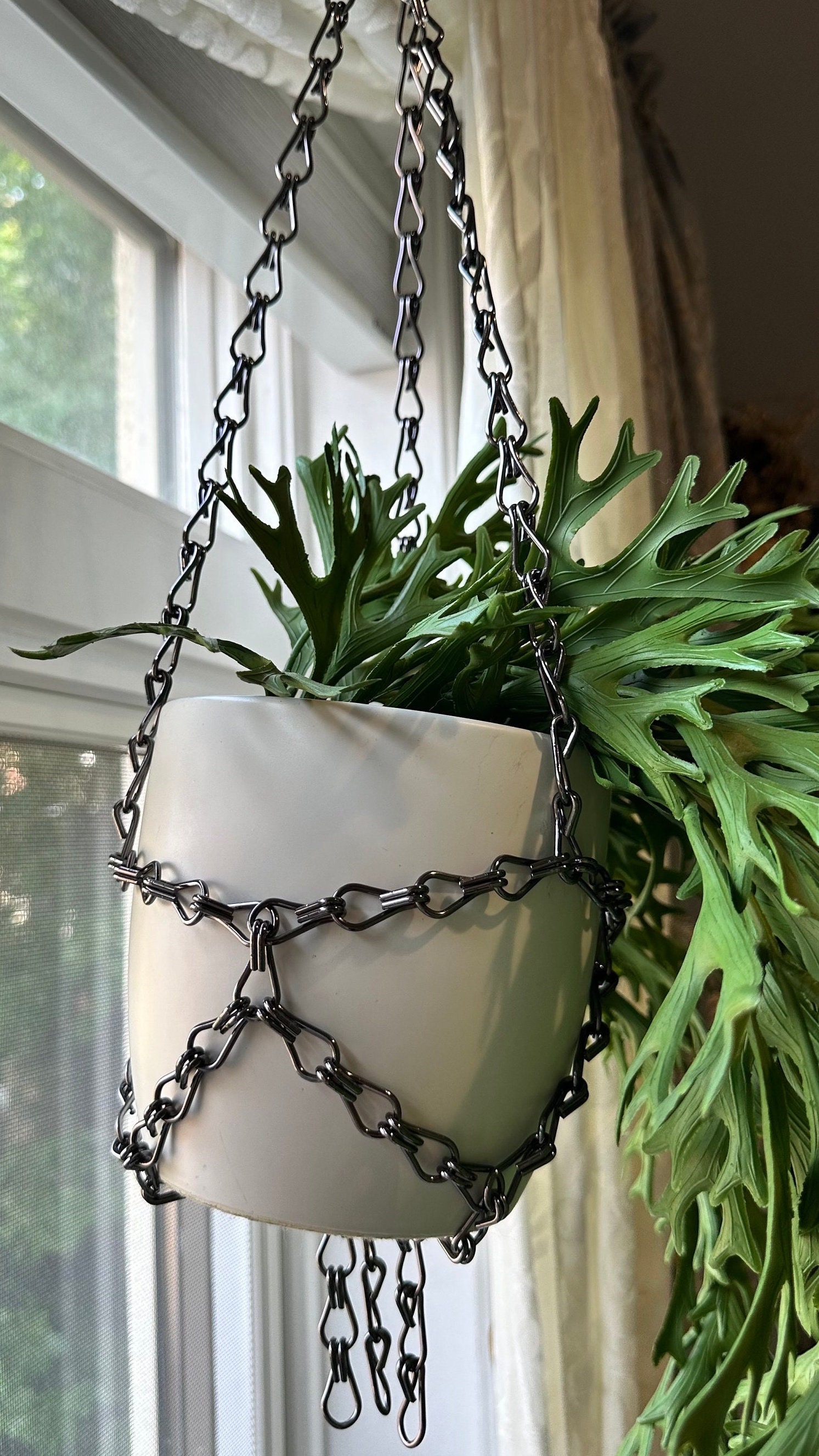 Chain Macrame Plant Hanger - Etsy