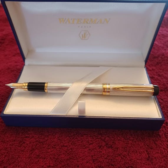 Waterman Sterling Silver Leman 100 Fountain Pen 18 kt nib ( Uninked)