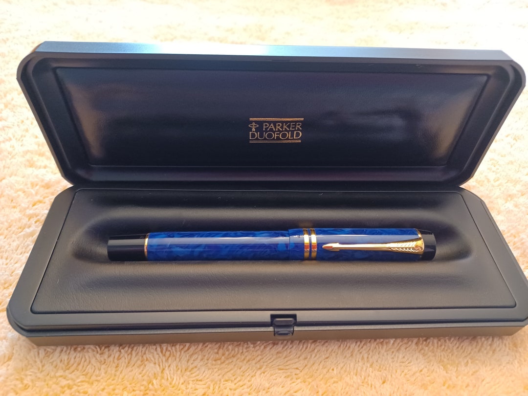 Parker Duofold Centenial Lapis Fountain Pen (XF 18kt Nib) - Etsy