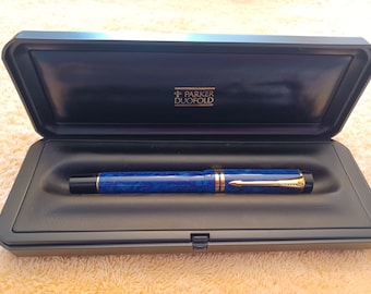Pluma estilográfica Parker Duofold Centenial Lapis (pluma XF de 18 quilates)