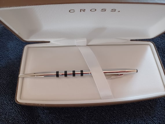 Cross Signet Century Platinum Plated Ball Pen ( 4 lacquer bands)  New