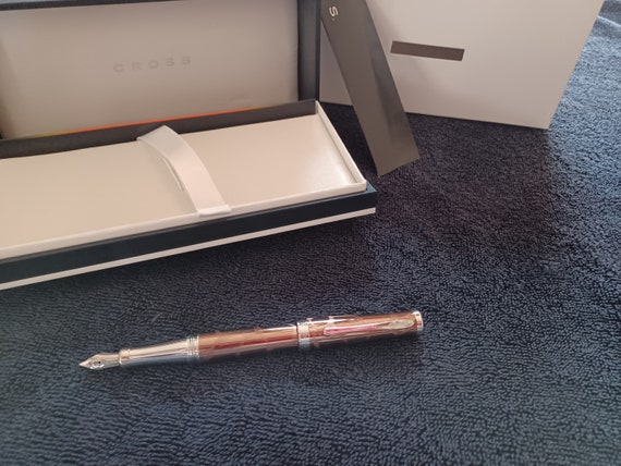 Cross Sauvage Fountain Pen Brown Girafe Finish ( 18Kt F nib)