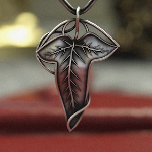 Elven Leaf Pendant 925 Sterling Silver - Nature Inspired Necklace, Botanical Jewelry, Woodland Leaf Charm, Elvish Forest Pendant