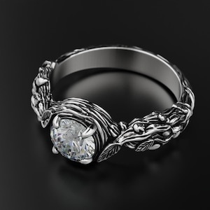 Sterling Silver or Gold Tree Branch Engagement Ring, Twig Engagement Ring, Tree Branch Ring, Tree Women Ring, Wedding Ring, Twig Ring