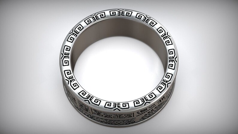 Samoan Maori Polynesian Amulet Pattern Ring 925 Sterling Silver ...