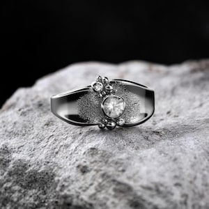925 Sterling Silver Bubble Ring, Handmade Chunky Statement Ring, Wide Band Silver Ring, Unique Textured Ring, Modern Minimalist Jewelry