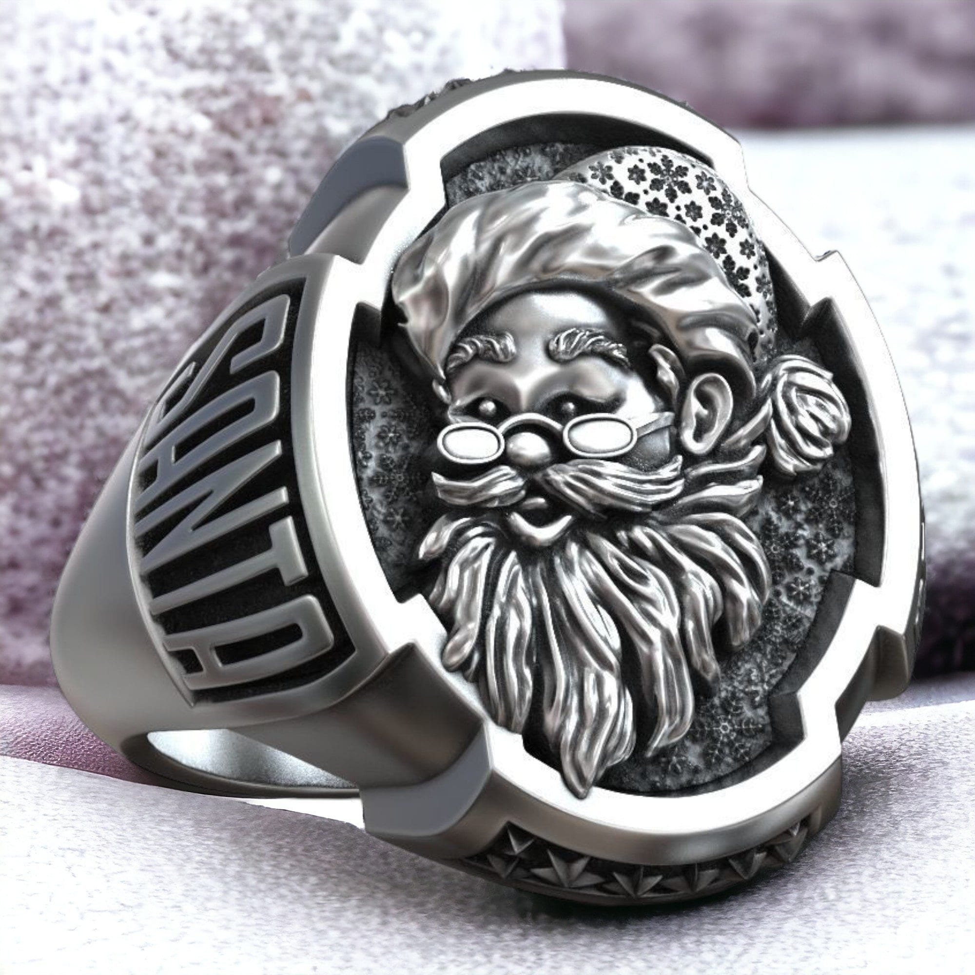 santaku リング double twist ring 19号 Santa Claus Christmas Saint Nicholas Believe Ring 925 Sterling