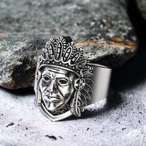 Indian Ring 925 Sterling Silver, Traditional Ethnic Jewelry for Men and Women, Handmade Detailed Design, Unique Statement Ring, Perfect Gift