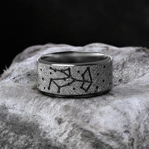 Sagittarius Zodiac Ring, 925 Sterling Silver Astrology Jewelry, Constellation Horoscope Band, Celestial Gift, Archer Symbol, Adjustable Size