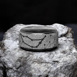 Capricorn Zodiac Ring, 925 Sterling Silver Astrology Jewelry, Horoscope Star Sign Band, Celestial Birthday Gift, Minimalist Unisex Ring