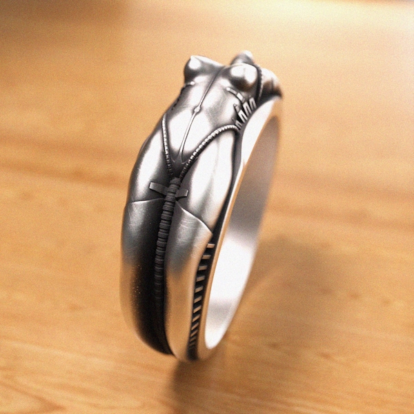 BDSM Silver Ring - Handcrafted 925 Sterling Subculture Jewelry, Unique Unisex Statement Design, Bold Gift for Alternative Style Lovers