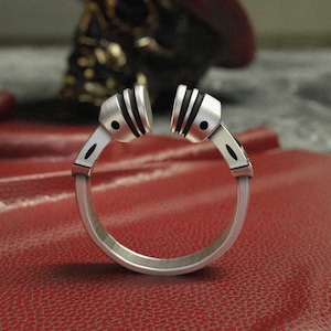 Mechanical Silver Ring | 925 Sterling Silver Industrial Design | Unique Handcrafted Mens Jewelry | Steampunk Statement Ring