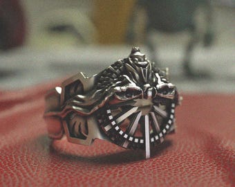 Knight Templar Ring 925 Sterling Silver | Handcrafted Medieval Crusader Cross Jewelry | Unique Men's Statement Ring | Gothic Biker Gift