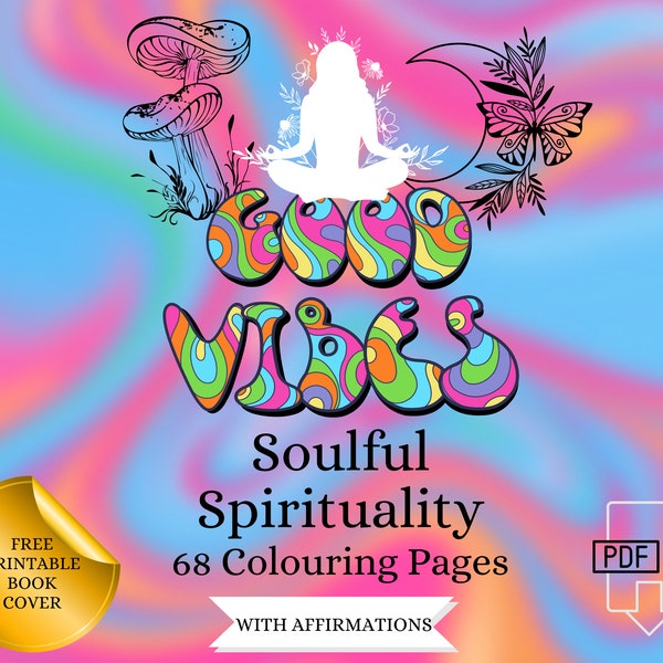 Spiritual Colouring Pages, Colour Therapy, With Affirmations