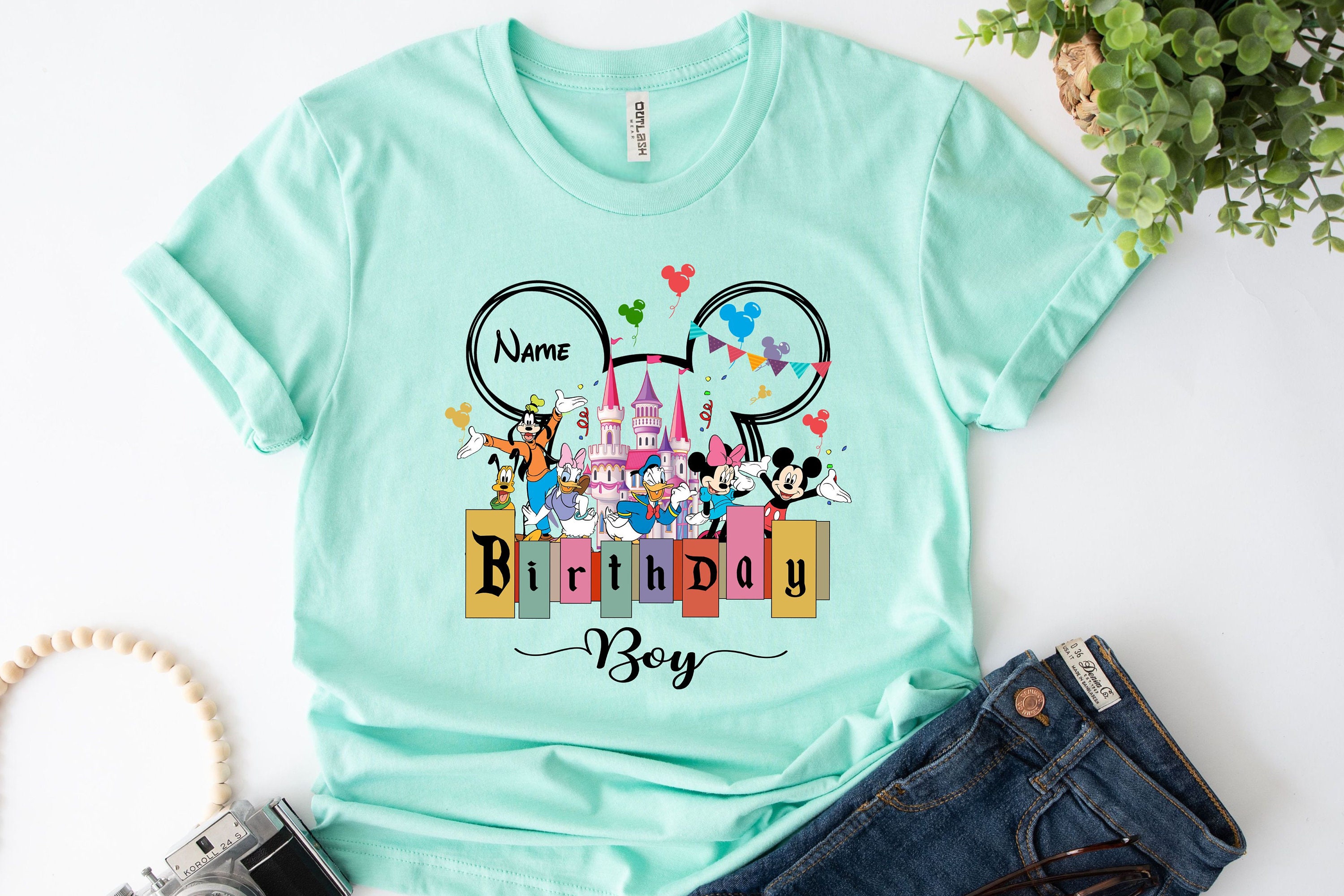 Custom Disney Birthday Boy Shirt Birthday Crew Shirt - Etsy