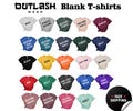 Outlash Wear Unisex Blank T-shirts, Plain Adult's T-shirts, Wholesale Tees for Customization, Basic Crewneck T-shirts
