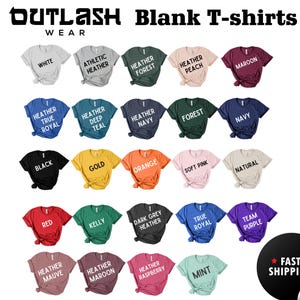 Outlash Wear Unisex Blank T-shirts, Plain Adult&#39;s T-shirts, Wholesale Tees for Customization, Basic Crewneck T-shirts
