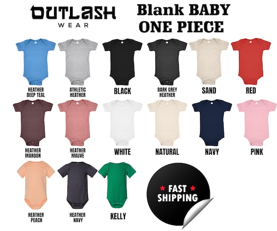 Outlash Wear Blank Baby One Piece, Plain Kids T-shirt, Plain Baby