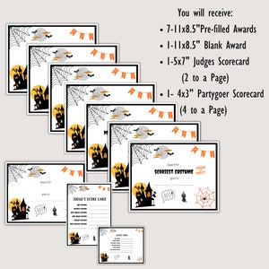 Printable Halloween Costume Party Award, Halloween Party, Halloween ...