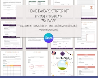 Ultimate Daycare Forms Package: 75+ Editable Templates for Your Business - Printable Bundle