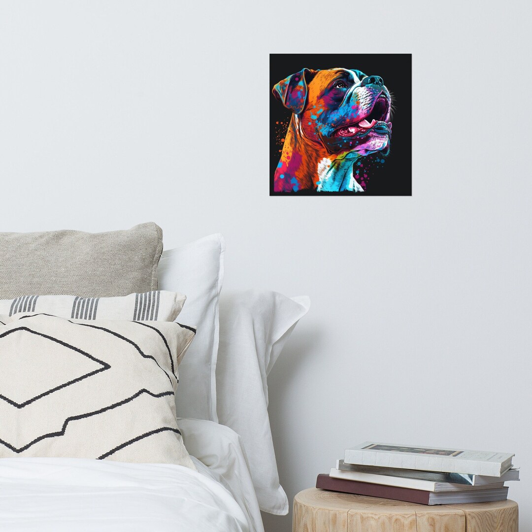 Boxer Wall Print | Abstract Color Pop Boxer Art Print | Boxer Poster ...