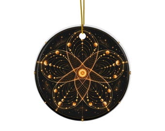 Venus Orbit Ornament, Earth Venus Planetary Dance Christmas Ornament, Golden Ratio Astronomy Gift, Science Teacher Xmas Gift